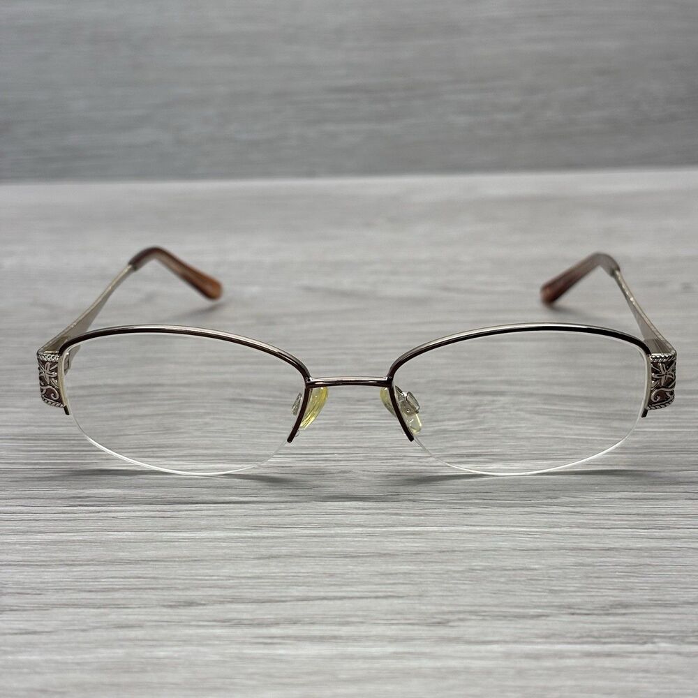 Sophia Loren Eyeglasses Frame M264 Zyloware 168 Rose Gold Metal Half Rim 49-17
